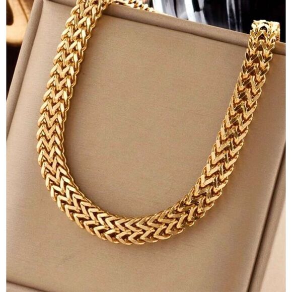 Double Wheat Chain Necklace Bracelet Set - Picture 10 of 11